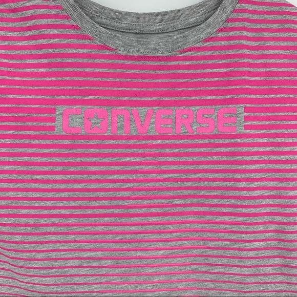 2/$25 Converse Girl's Peralescent Lenticular Pink & Grey Sleeveless Tee, Medium - Picture 4 of 11